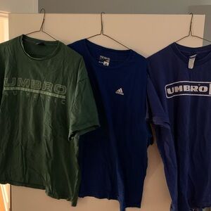 Umbro and Adidas T-shirts